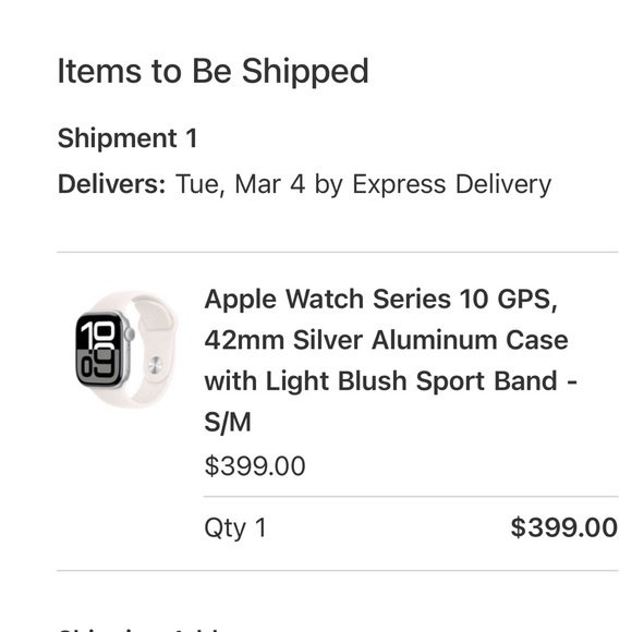 Apple Watch Series 10 with Silver and Blush Colors - Picture 2 of 6